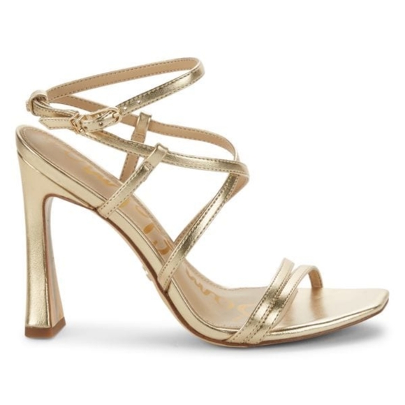 Sam Edelman Shoes - New in original box Sam Edelman Lilly gold leather 4.5 inch heel, size 10